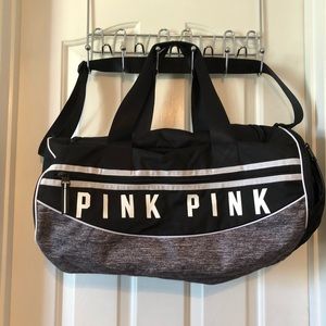 Pink duffle bag
